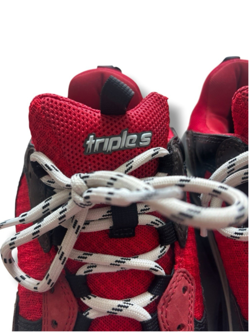 Size 10- Balenciaga Triple S Red Black W/Box - Picture 9 of 16